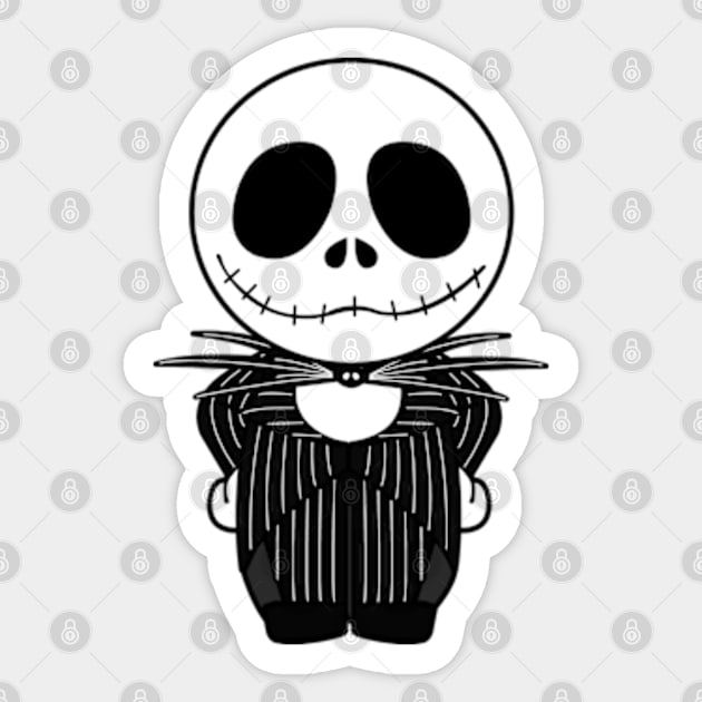 Jack Skellington Chibi Sticker by mighty corps studio